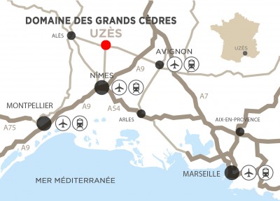 Plan de situation Domaine des Grands Cèdres